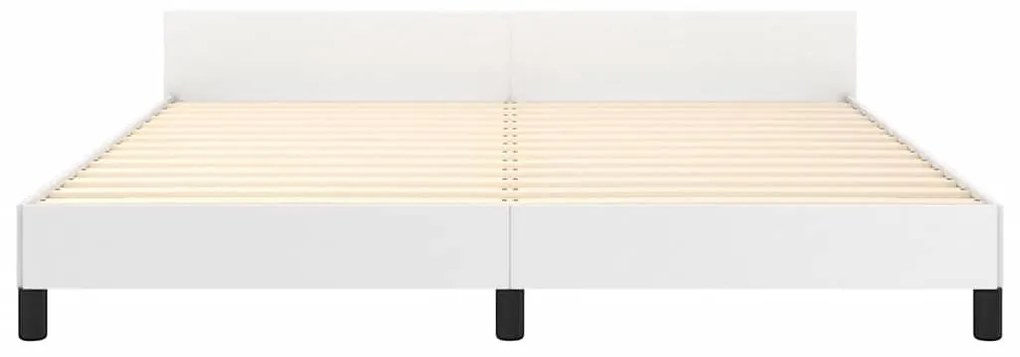 Estrutura de cama c/ cabeceira sem colchão 160x200 cm branco