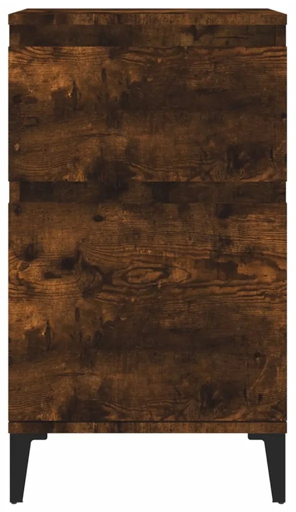 Mesas de cabeceira 2 pcs 40x35x70 cm cor carvalho fumado