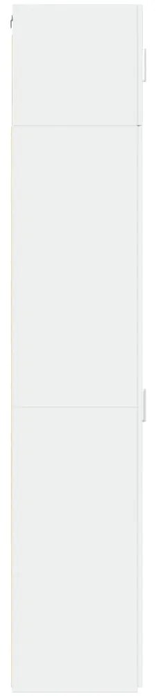 Armário de arrumação estreito derivados de madeira branco