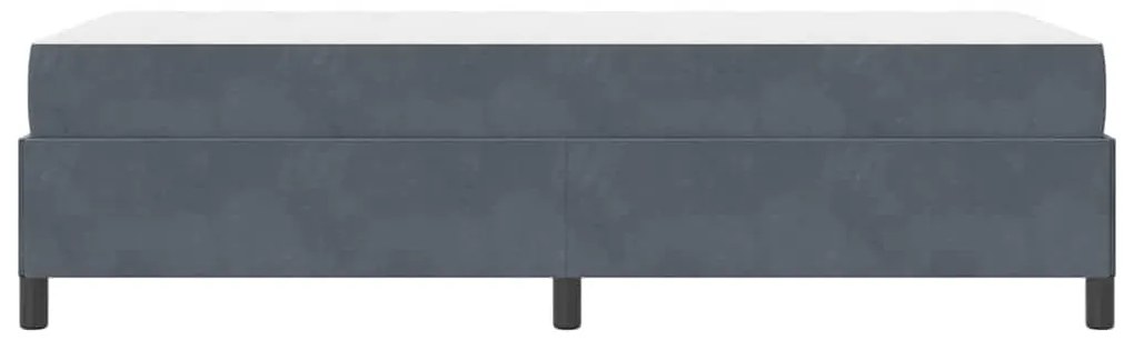 Estrutura da Cama Branco e Cinza Claro 90 x 190 cm Veludo