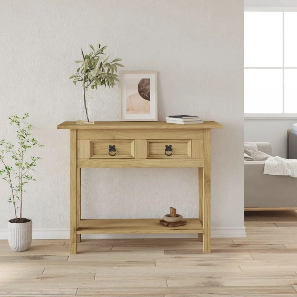 243748 vidaXL Mesa consola Corona Range em pinho mexicano 93x34,5x73 cm
