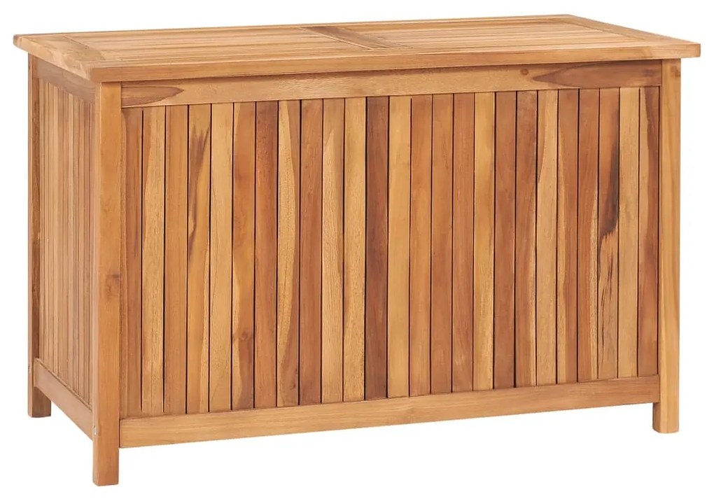 vidaXL Caixa arrumação para jardim 90x50x58 cm madeira de teca maciça