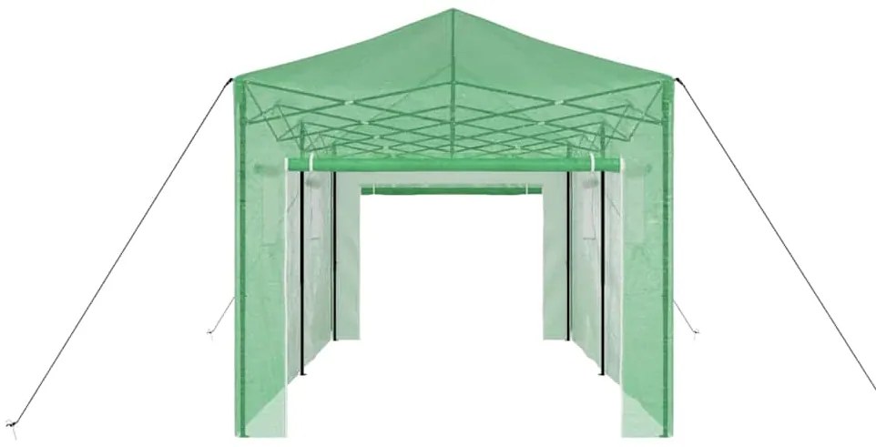 Estufa com telhado Manual Verde 290 x 580 x 315 cm Aço