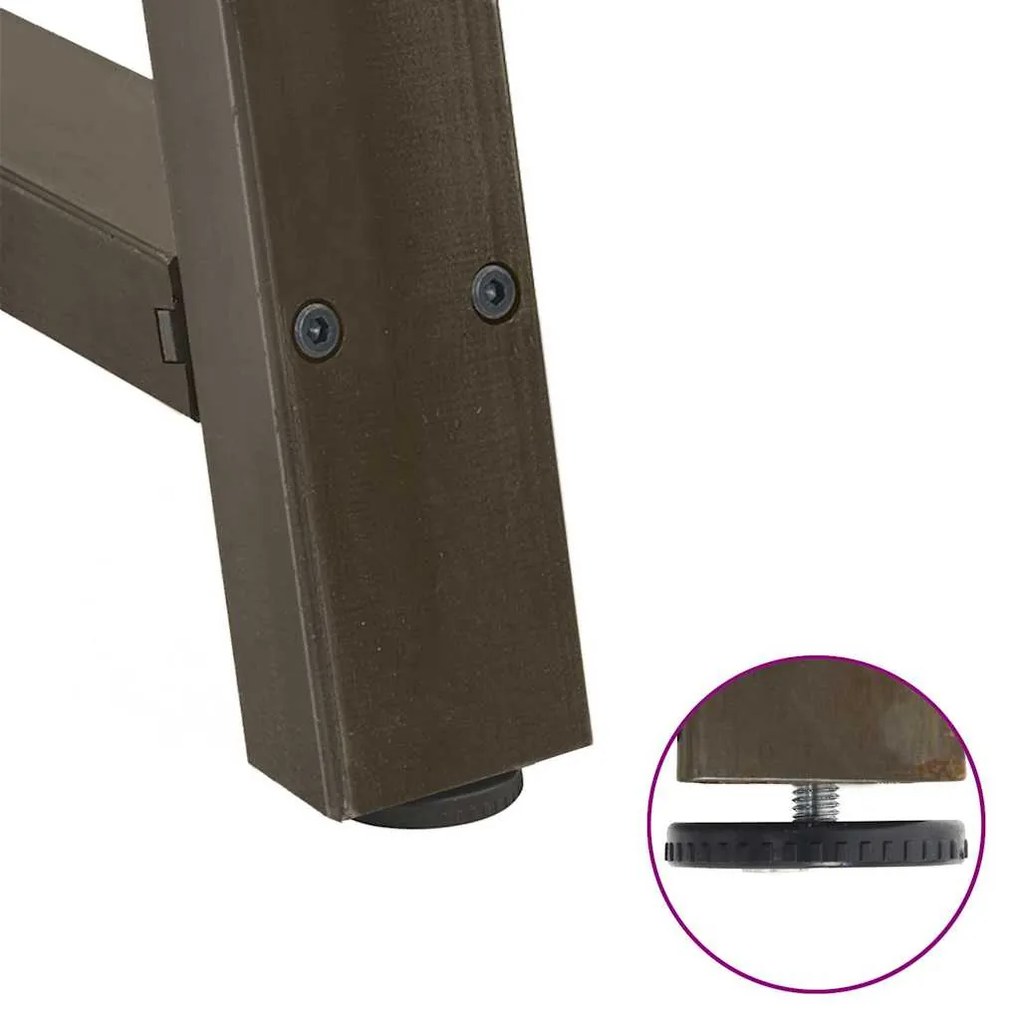 Pés de mesa de jantar em formato A, 2 peças, 100x(72-73) cm, aço