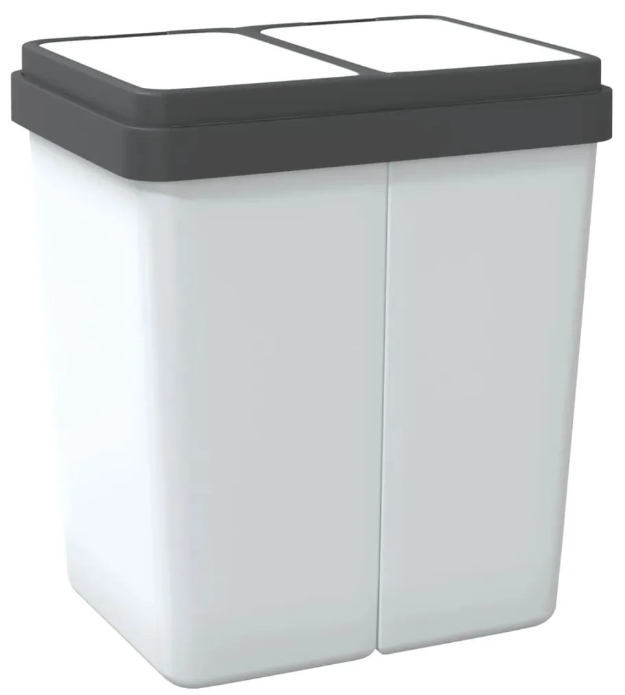 Caixote duplo 2x25 L branco
