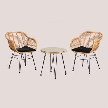 Conjunto De Exterior Em Aço Meibel Negro - Sklum