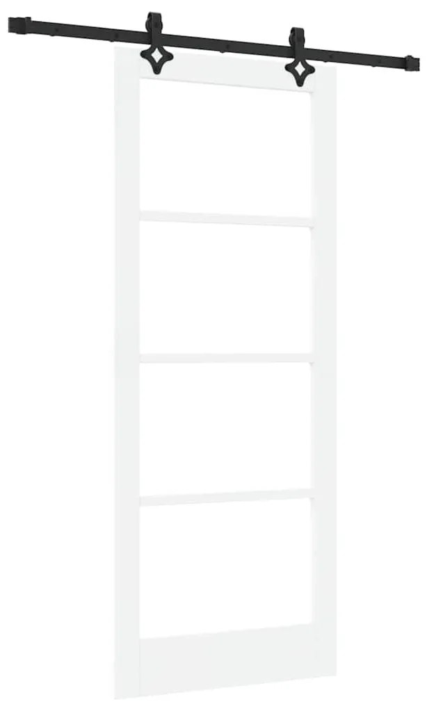 Porta Deslizante vidaXL com Conjunto de Hardware Branco 83x202 cm Made