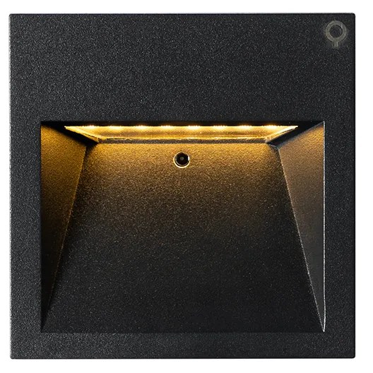 Candeeiro de parede moderno preto com LED - Gem 2