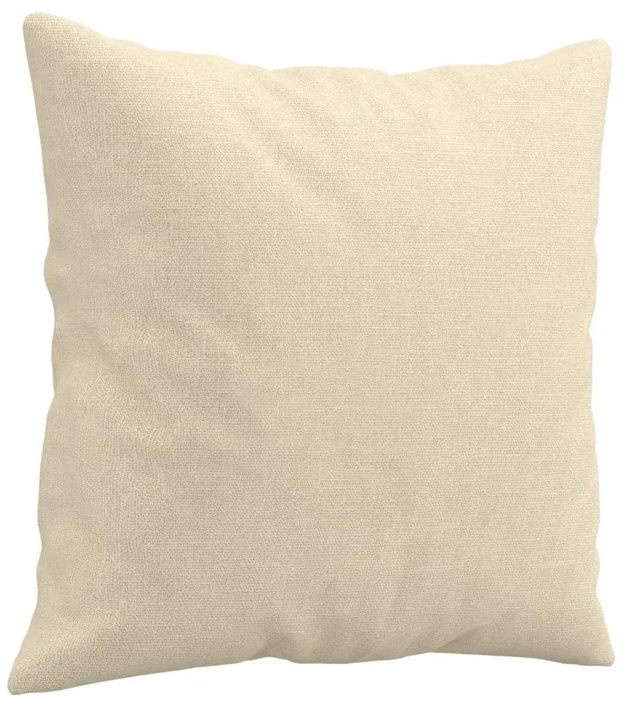 3 pcs conjunto de sofás com almofadas tecido cor creme