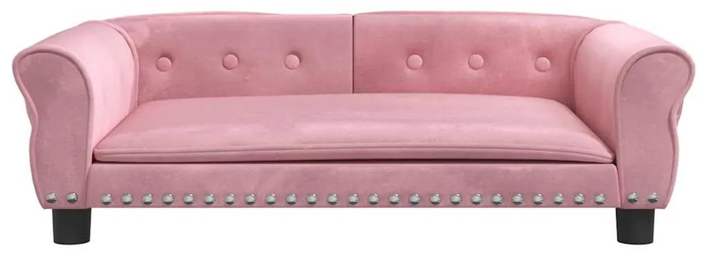 Cama para cães 95x55x30 cm veludo rosa