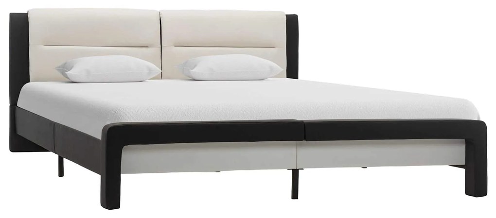 vidaXL Estrutura da Cama Preto 218 x 132 x 86,5 cm Couro Sintético
