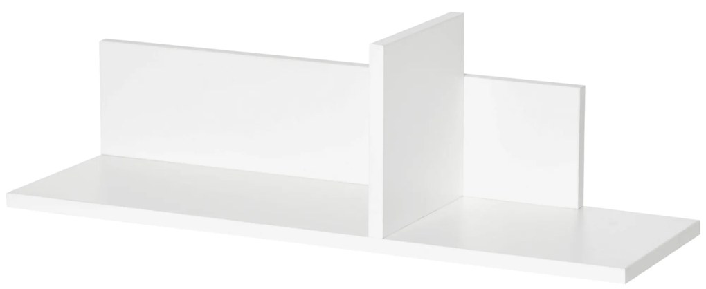 HOMCOM Móvel de TV para Sala de Estar Móvel para Televisor 180x33,5x42cm e 2 Prateleiras de Parede 65x20x20cm Branco