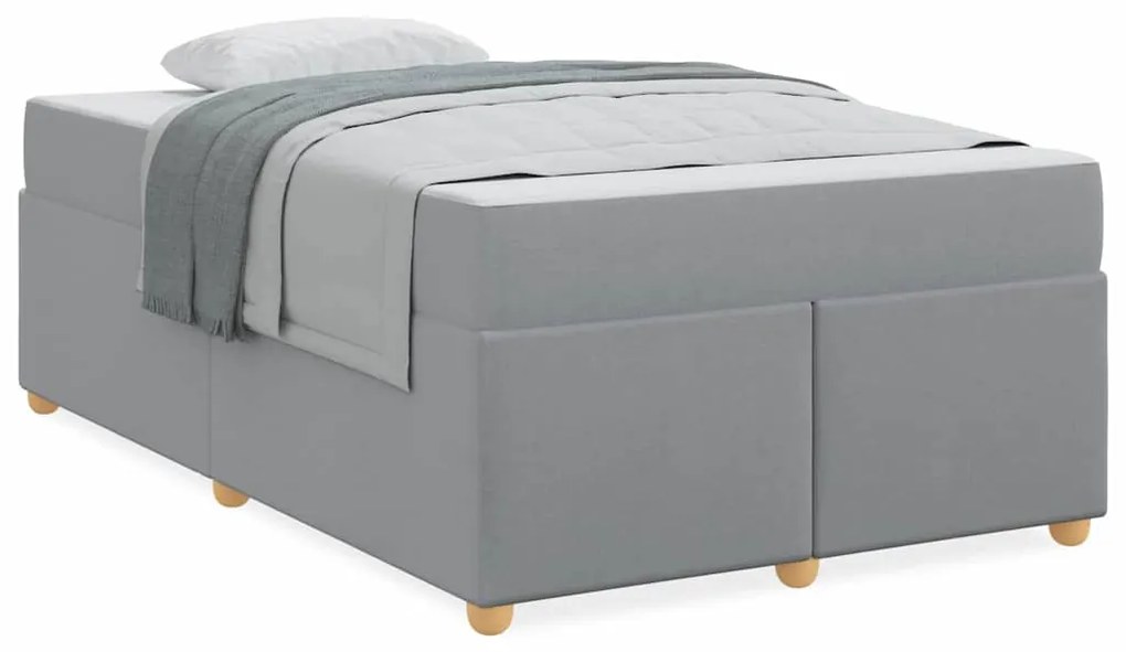 Estrutura de cama com colchão Cinzento-claro 120 x 200 cm