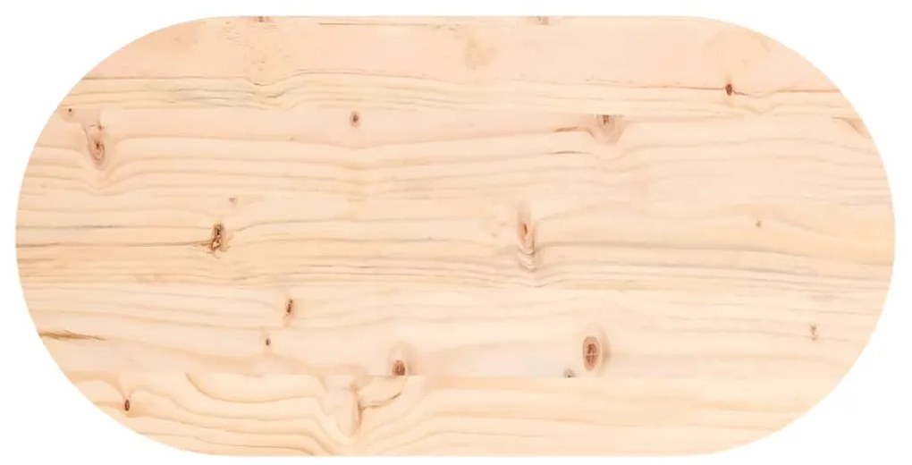 Tampo de mesa oval 60x30x2,5 cm madeira de pinho maciça