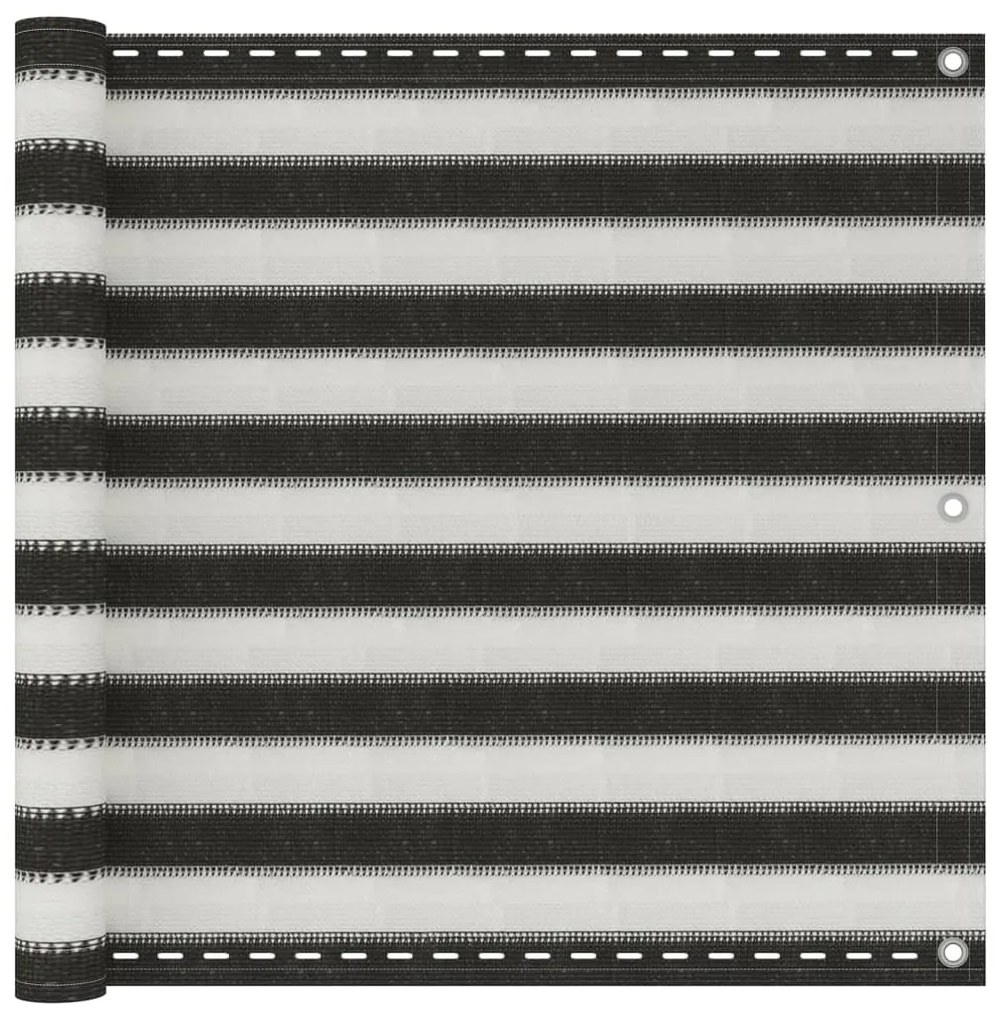Tela varanda PEAD 90x500 cm antracite e branco