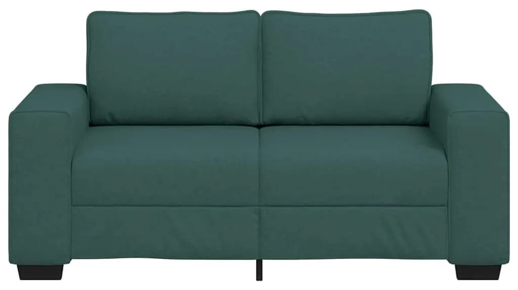 Sofá de 2 lugares 120 cm tecido verde-escuro