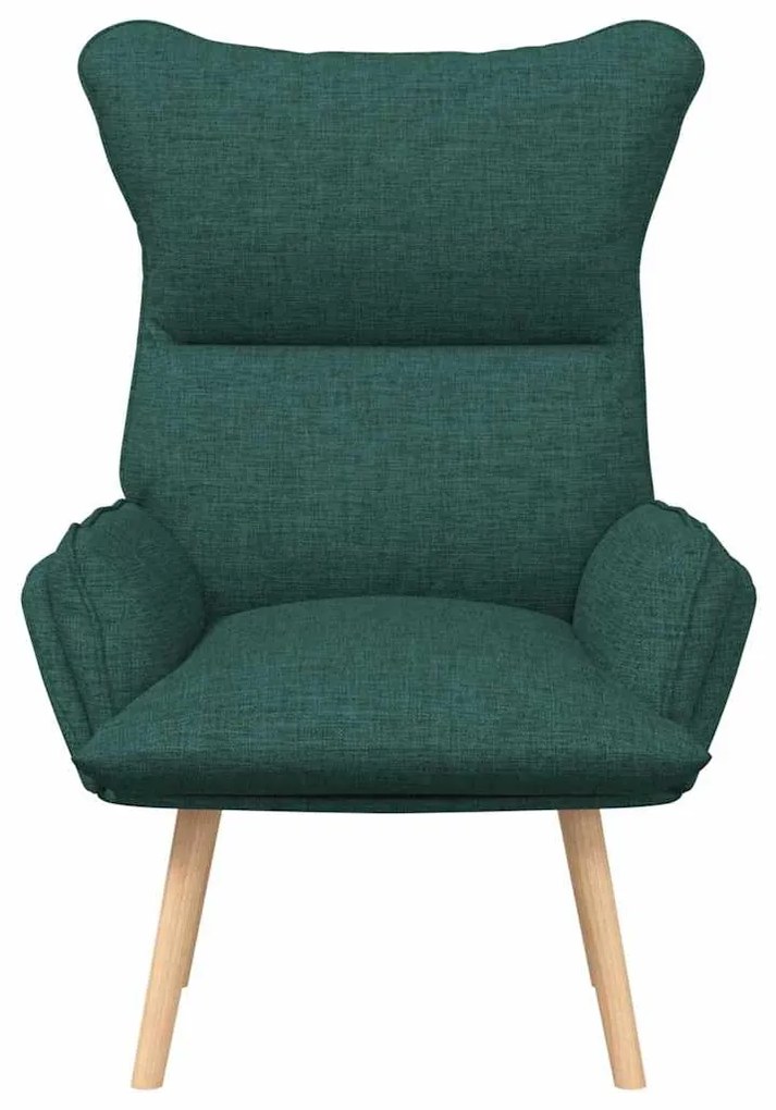 Poltrona Relaxante vidaXL Verde Escuro em Tecido