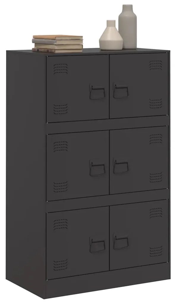 Aparador 67x39x107 cm aço preto