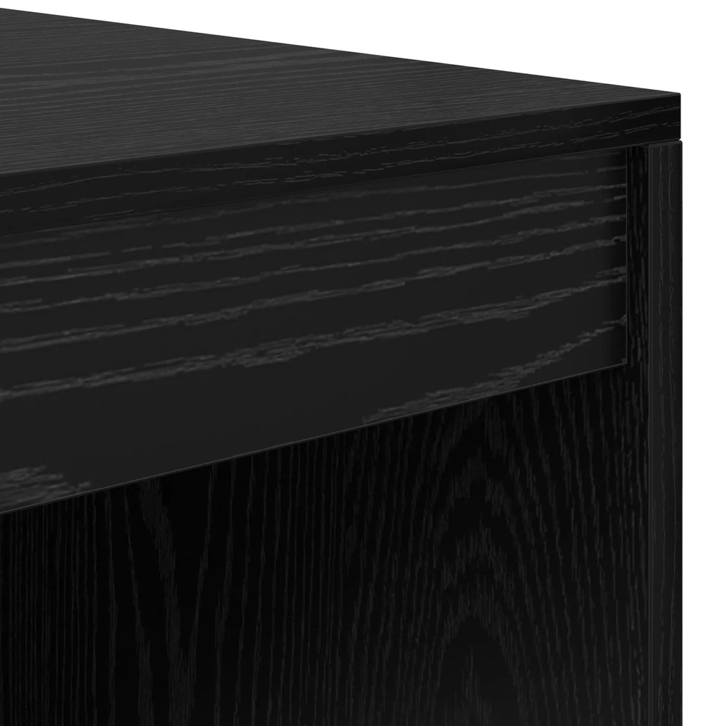 Mesa Carvalho Preto 80x50x76 cm Madeira engenheirada