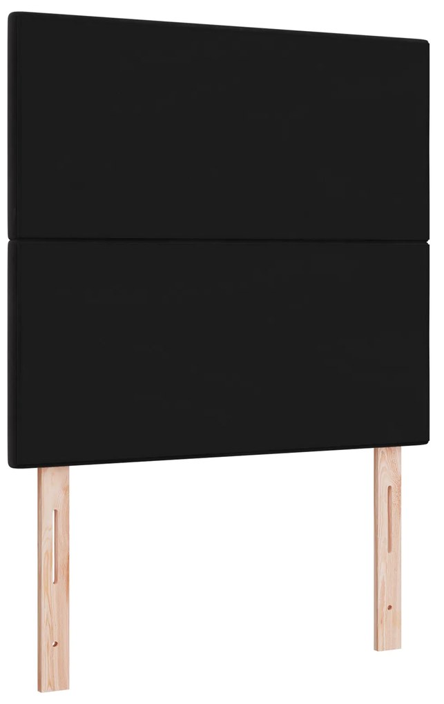 Cabeceira vidaXL Botão Estofada Preta 80 cm Veludo