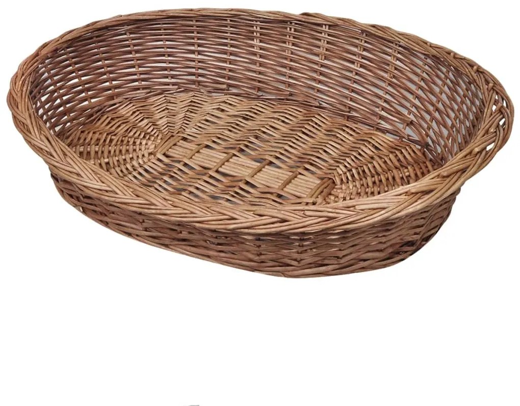 vidaXL Cesto para cão/cama para animais salgueiro natural 90 cm