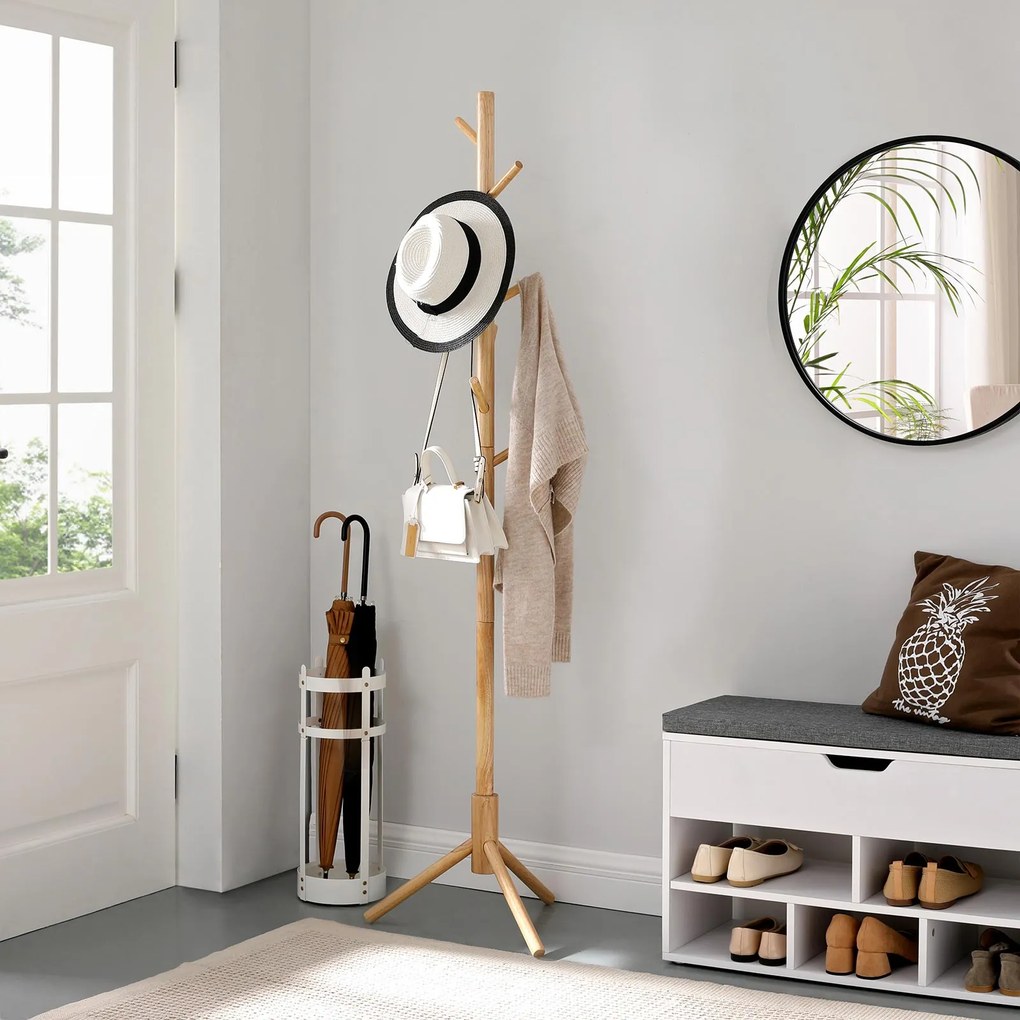 Cabide bengaleiro 47 x 47 x 175 cm cor natural