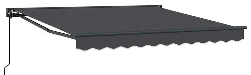 Toldo Retrátil Manual Antracite 300x250 cm Poliéster e Alumínio