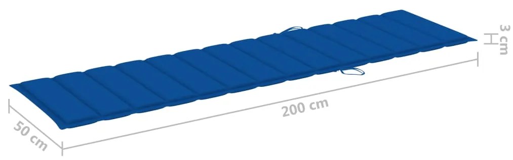 Espreguiçadeira com mesa e almofadão madeira de teca maciça