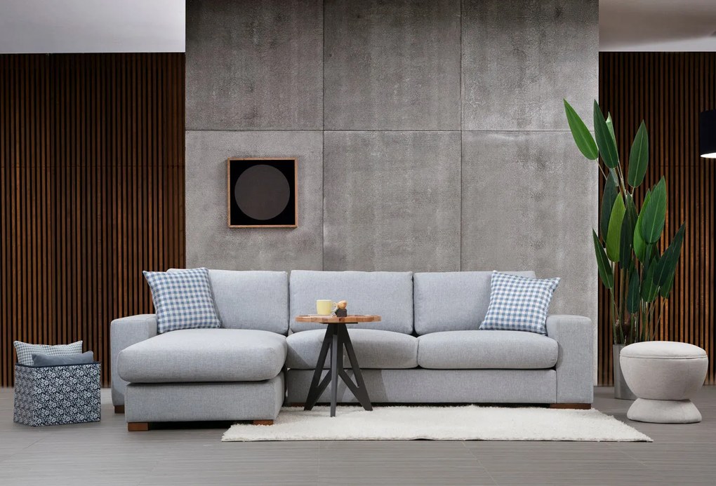Sofá de Canto Loop – Cinzento Claro – 290 cm x 194 cm