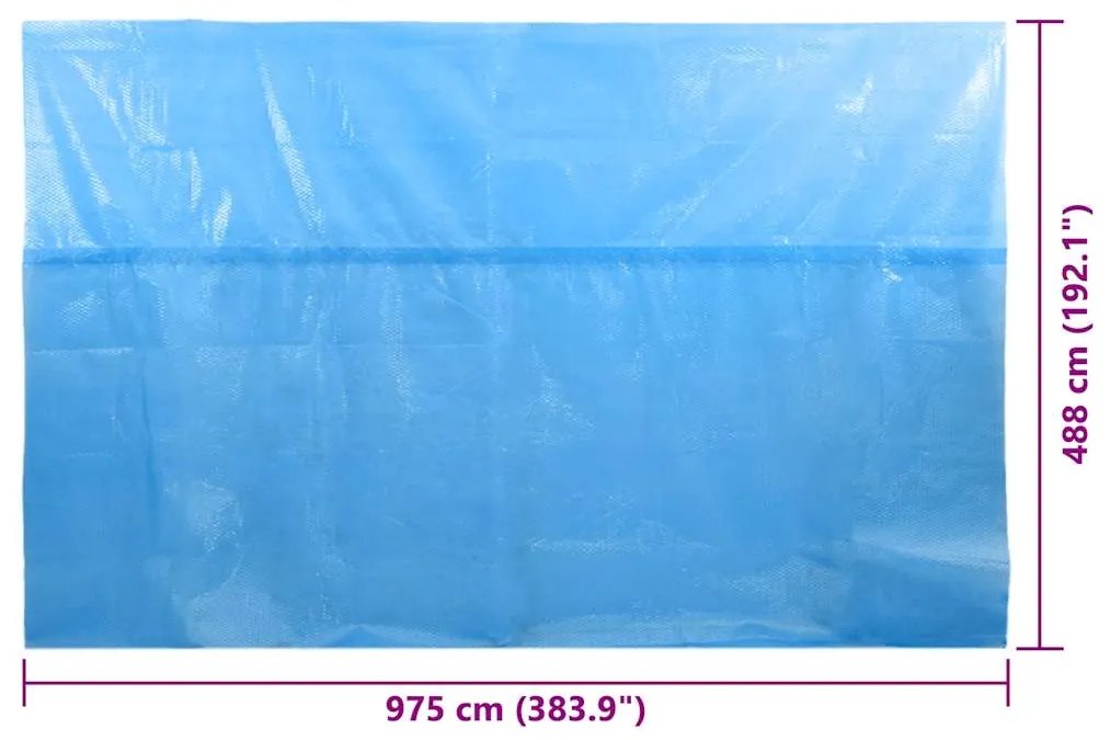 Cobertura para piscina 975x488 cm PE azul