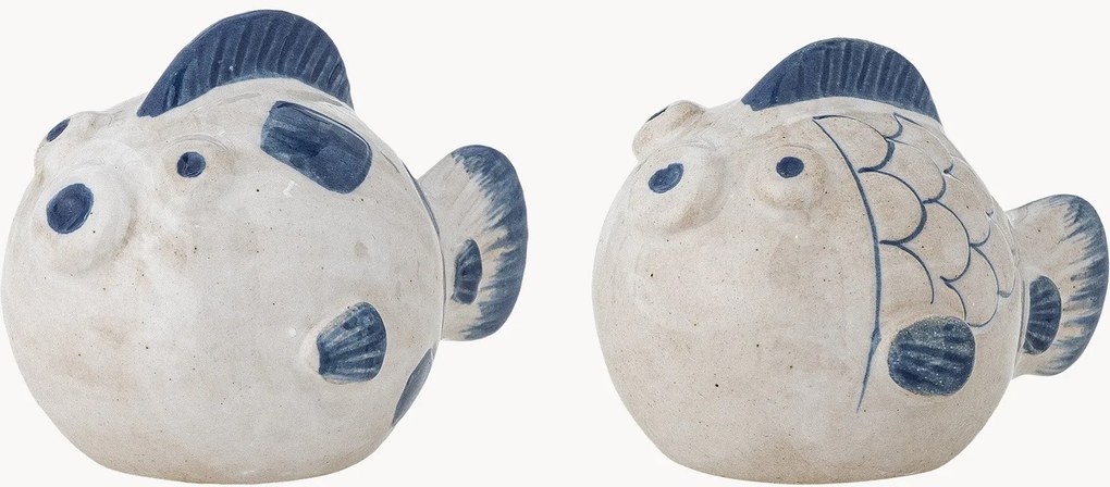 Saleiro e pimenteiro em cerâmica Fugu, conjunto de 2