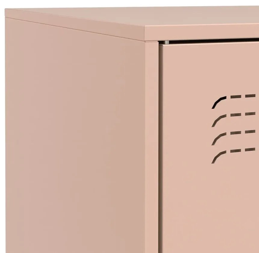 Aparador 67x39x73 cm aço rosa