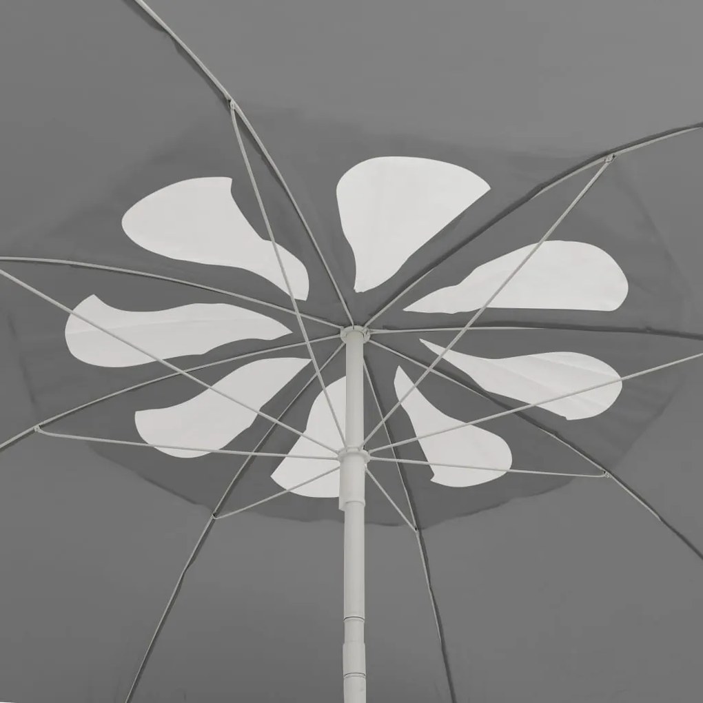 Guarda-sol de praia 300 cm antracite