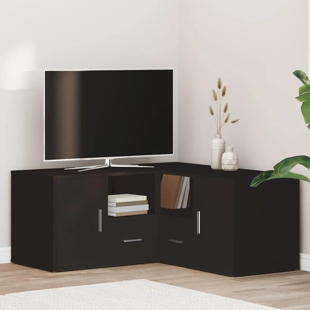 vidaXL Armário de canto 160x40x45 cm derivados de madeira preto