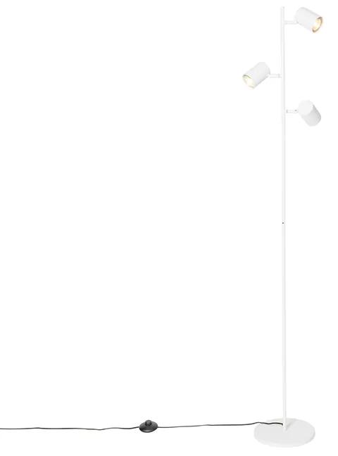 Candeeiro de pé moderno branco 3 luzes - JEANA Moderno