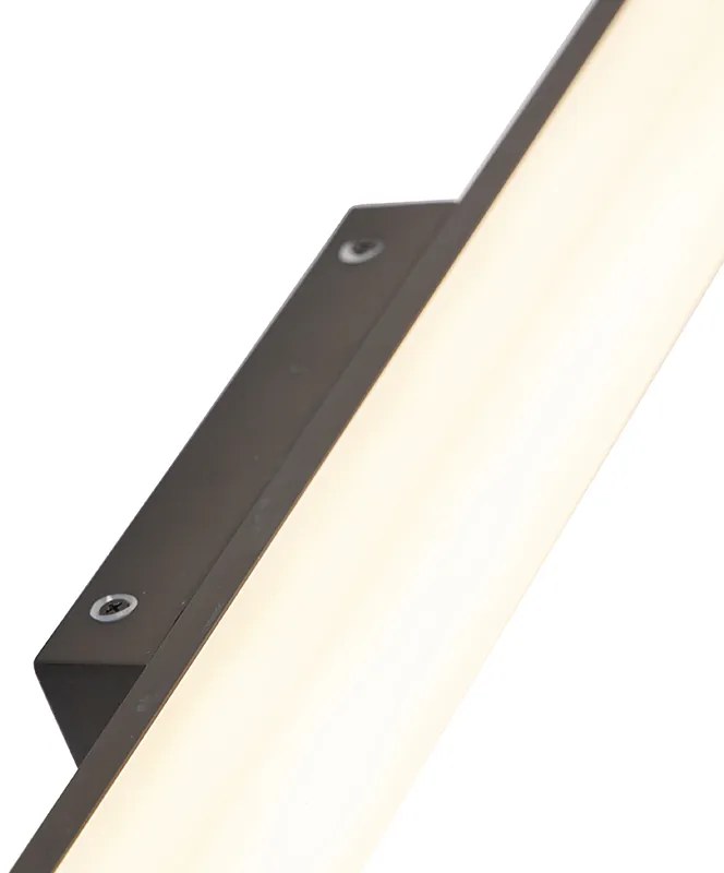 LED Candeeiro de parede moderno para casa de banho preto 62 cm IP44 - Cascada Moderno