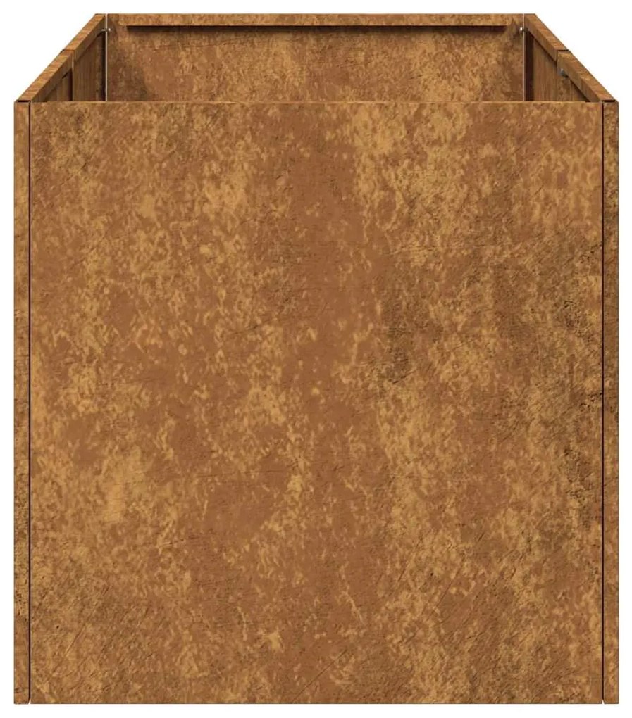 Floreira enferrujada 40x80x40 cm aço resistente