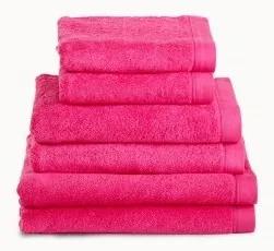 Toalhas banho 100% algodão penteado 580 gr. rosa fuschia: 1 Toalha bidé 30x50 cm