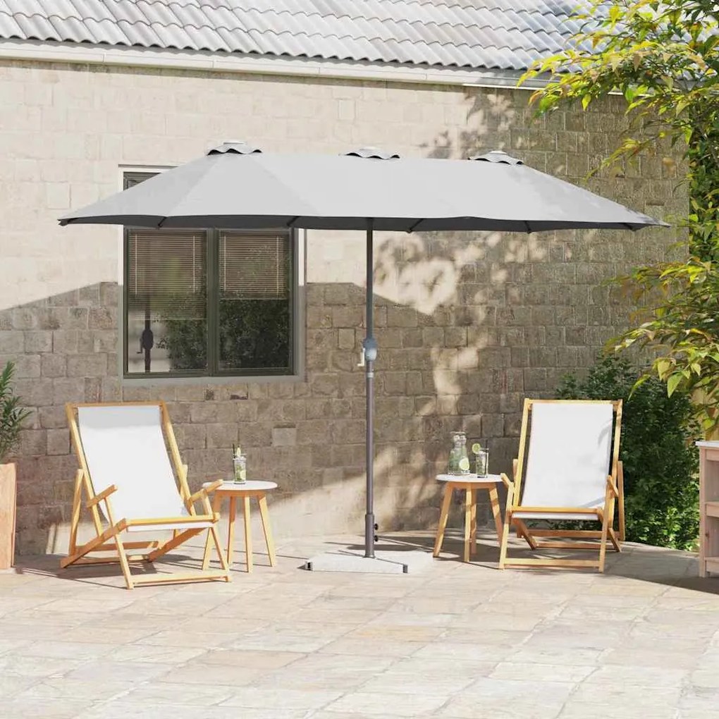 vidaXL Guarda-sol de Jardim Areia 380 x 196 x 235 cm