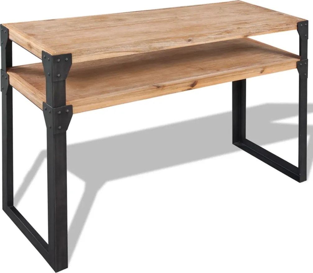 vidaXL Mesa consola, madeira de acácia maciça, 120x40x85 cm