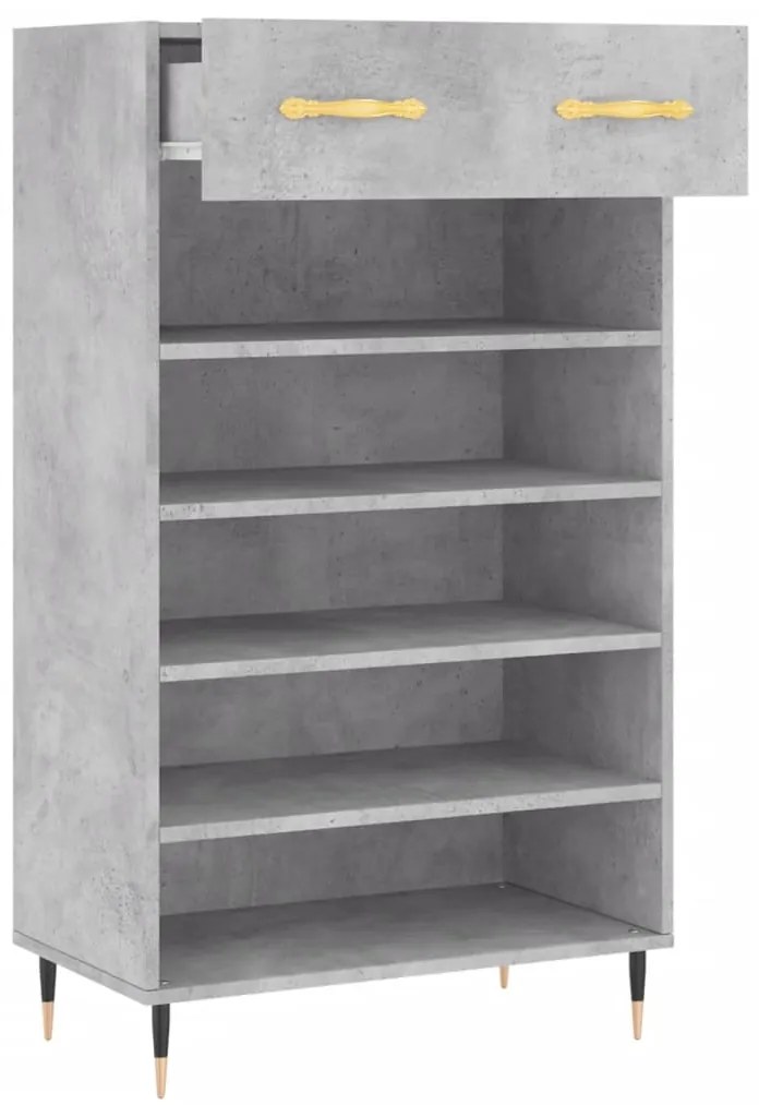 Sapateira 60x35x105 cm derivados de madeira cinzento cimento