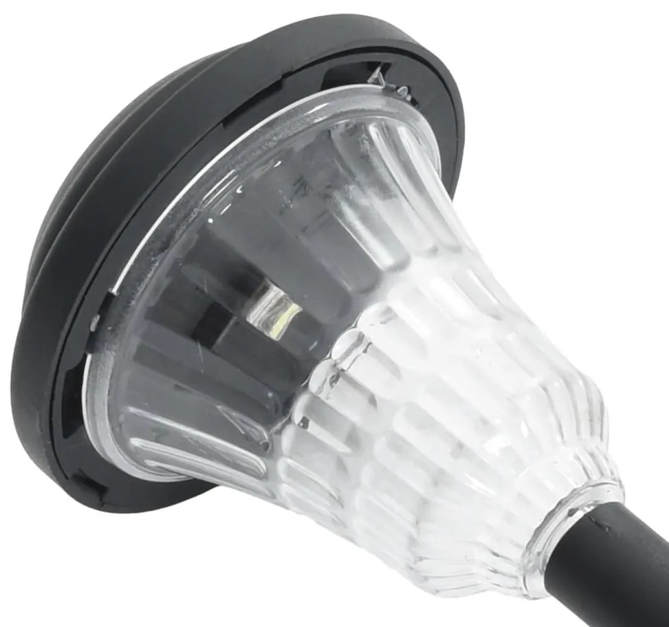 Luzes solares para caminhos com espigões 12 pcs branco