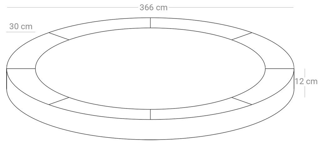 Cobertura dos bordos para trampolim (não incluído) de Ø 366 cm Azul