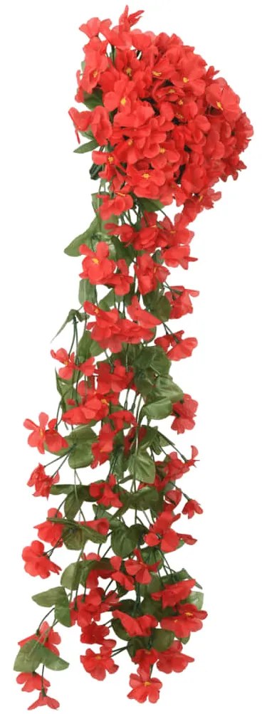 Grinaldas de flores de Natal 3 pcs 85 cm vermelho