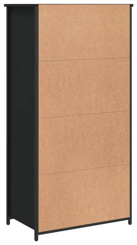 Aparador alto 62x36x121,5 cm derivados de madeira preto