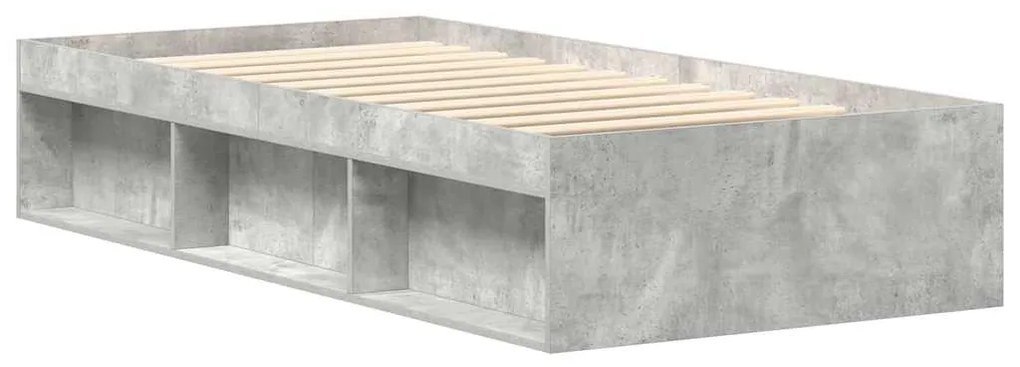 Estrutura de cama 90x200 cm cinza cimento