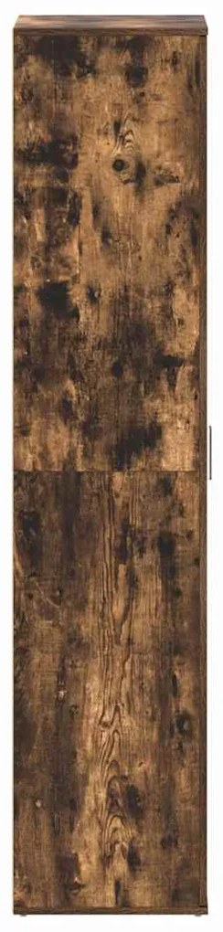 Armário de Sapatos Carvalho Fumado 80x39x180 cm Madeira de Engenharia