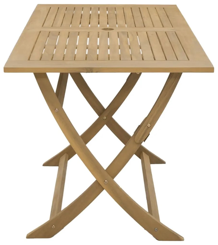 Mesa de jardim dobrável 120x70x75 cm madeira de acácia maciça