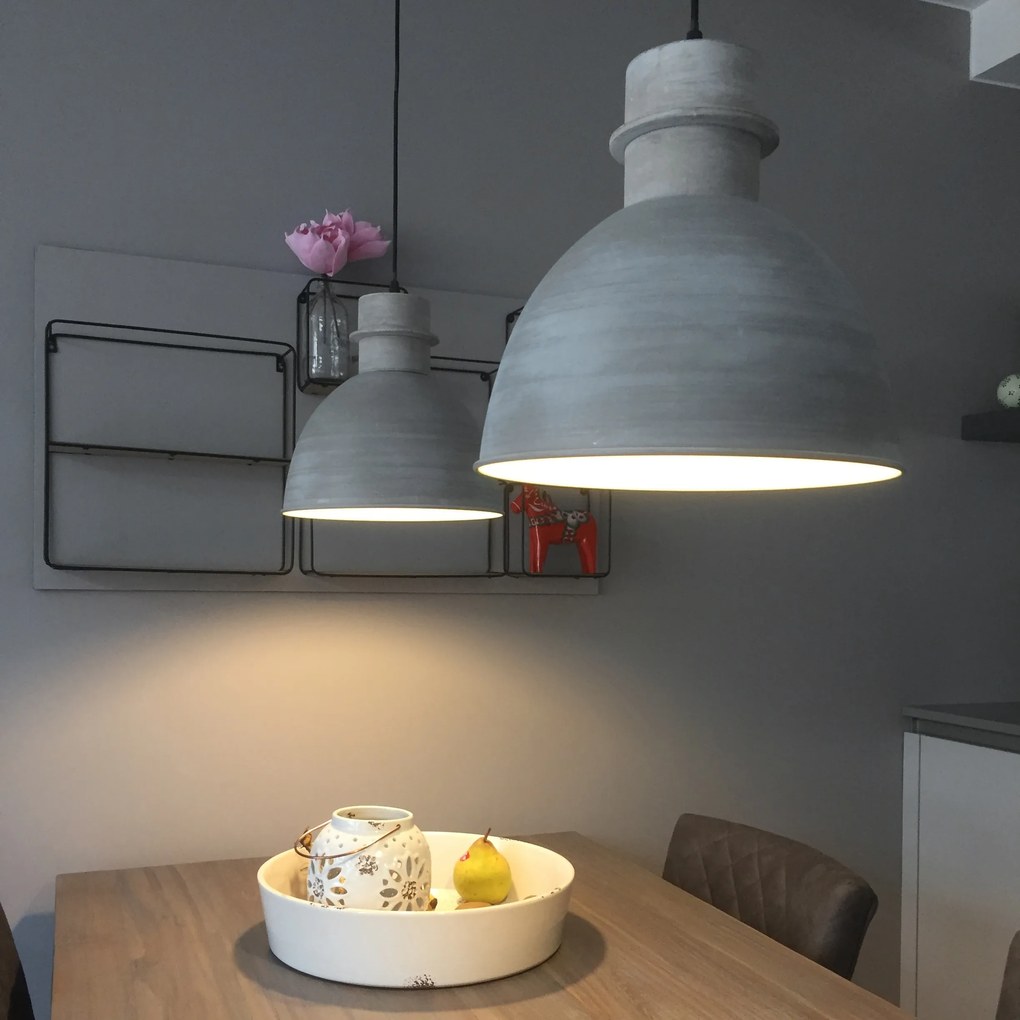 Conjunto de 2 Pendentes Rústicos Cinzentos - Dory