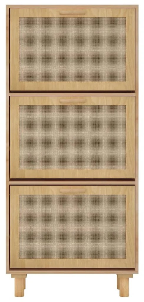 Sapateira 52x25x115 cm derivados madeira/vime natural castanho